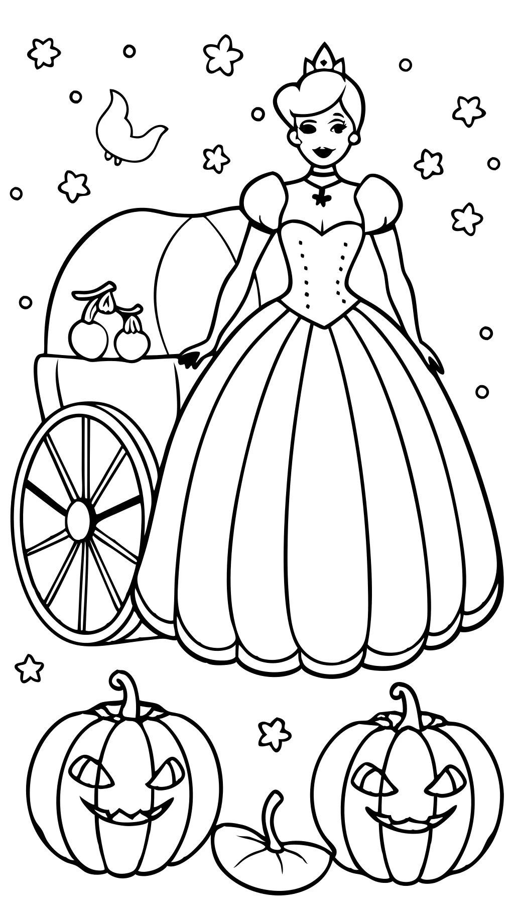 free coloring pages of cinderella